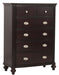 Marston 5 Drawer Chest in Dark Cherry 2615DC-9 - Home Discount Furniture - NJ-linden