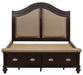 Marston Queen Sleigh Storage Bed in Dark Cherry 2615DC-1 - Home Discount Furniture - NJ-linden