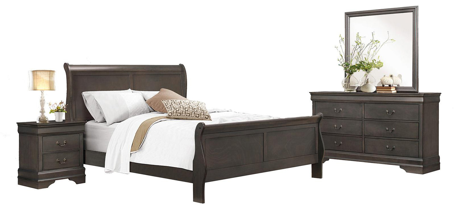Mayville Queen Sleigh Bed in Gray 2147SG-1 - Home Discount Furniture - NJ-linden