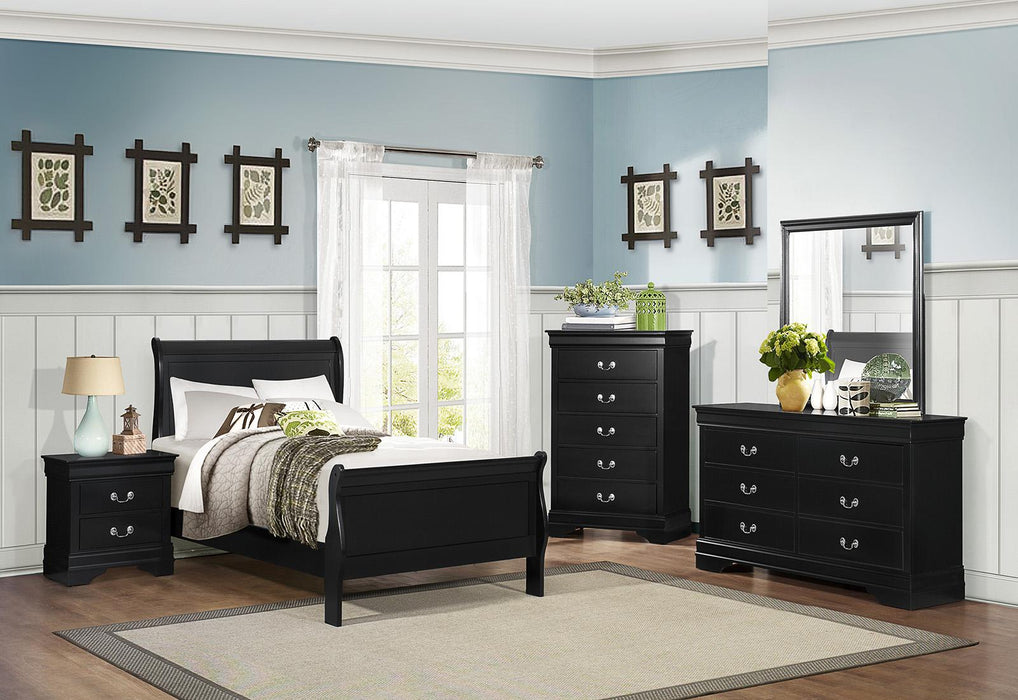 Mayville Twin Sleigh Bed in Black 2147TBK-1 - Home Discount Furniture - NJ-linden