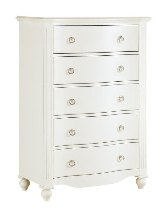 Meghan 5 Drawer Chest in White 2058WH-9 - Home Discount Furniture - NJ-linden
