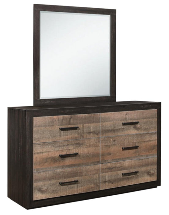 Miter Dresser in Rustin Mahogany & Dark Ebony 1762-5 - Home Discount Furniture - NJ-linden