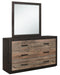 Miter Dresser in Rustin Mahogany & Dark Ebony 1762-5 - Home Discount Furniture - NJ-linden