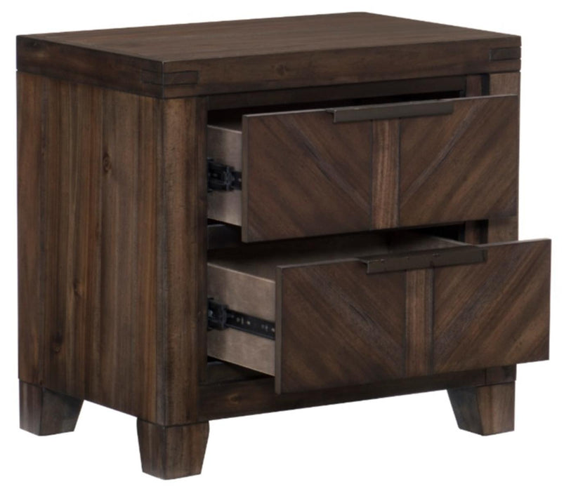 Parnell Nightstand in Rustic Cherry 1648-4 - Home Discount Furniture - NJ-linden