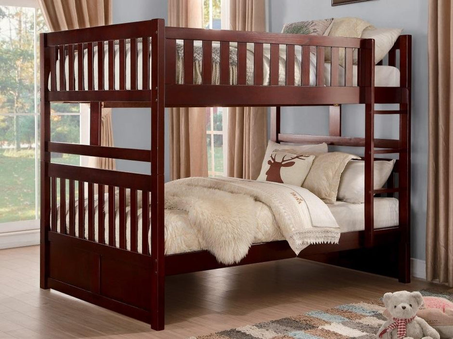 Rowe Full/Full Bunk Bed in Dark Cherry B2013FFDC-1* - Home Discount Furniture - NJ-linden