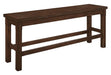 Schleiger Counter Height Bench in Dark Brown 5400-24BH - Home Discount Furniture - NJ-linden