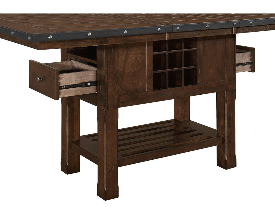 Schleiger Counter Height Dining Table in Dark Brown 5400-36XL* - Home Discount Furniture - NJ-linden