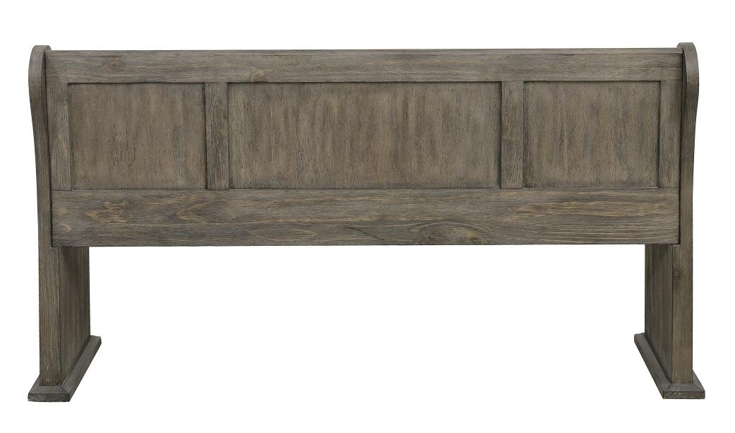 Toulon Bench with Curved Arms in Dark Pewter 5438-14A - Home Discount Furniture - NJ-linden