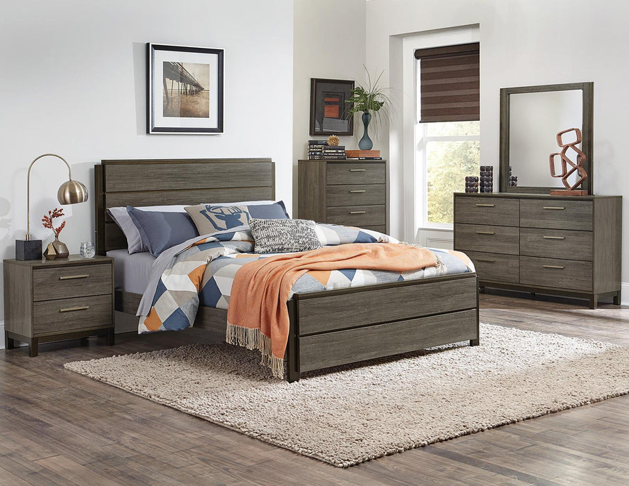 Vestavia Queen Panel Bed in Gray 1936-1 - Home Discount Furniture - NJ-linden