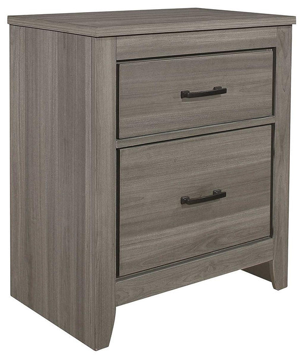 Waldorf 2 Drawer Nightstand in Dark Gray 1902-4 - Home Discount Furniture - NJ-linden
