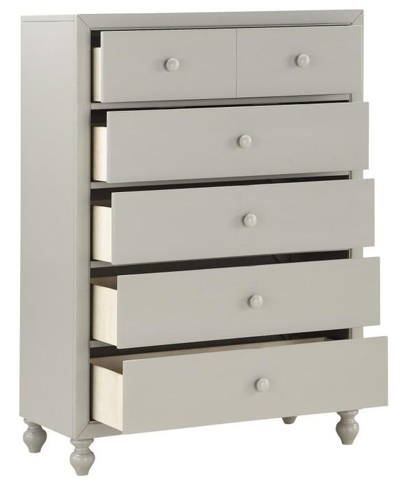 Wellsummer 5 Drawer Chest in Gray 1803GY-9 - Home Discount Furniture - NJ-linden