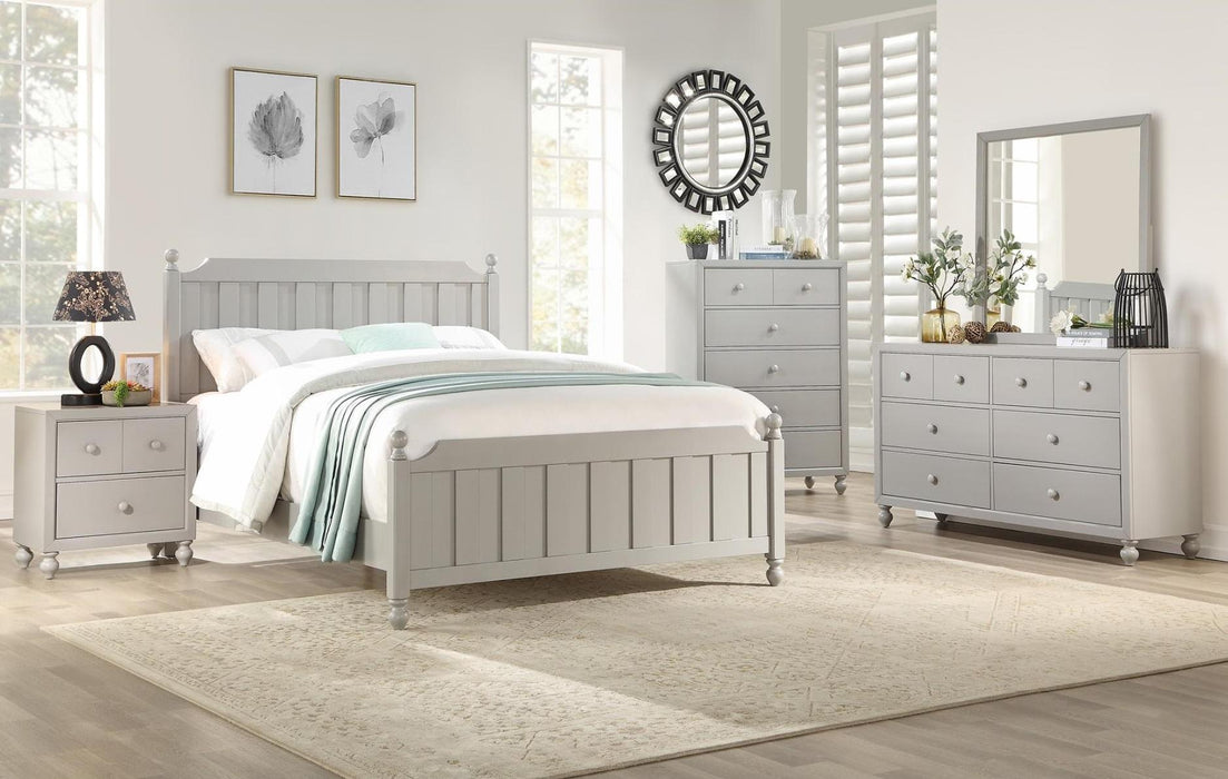 Wellsummer Queen Panel Bed in Gray 1803GY-1* - Home Discount Furniture - NJ-linden