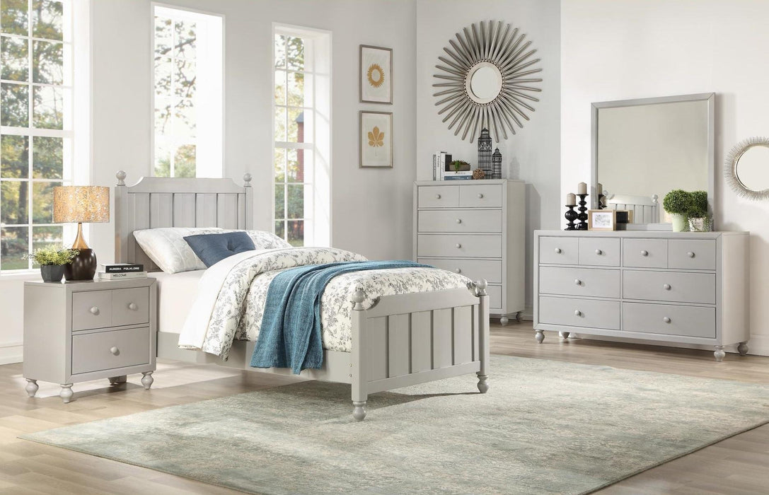 Wellsummer Twin Panel Bed in Gray 1803GYT-1* - Home Discount Furniture - NJ-linden