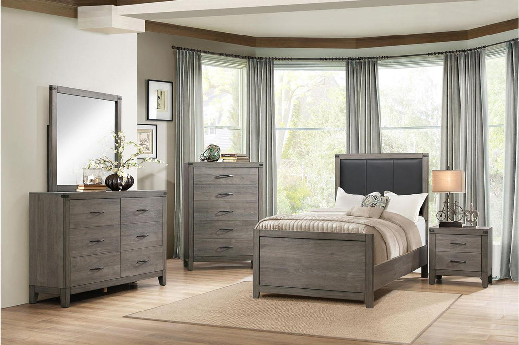 Woodrow 2 Drawer Nightstand in Gray 2042-4 - Home Discount Furniture - NJ-linden