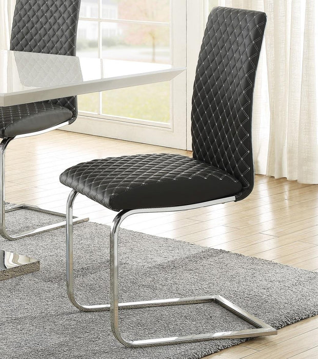 Yannis Side Chair in Chrome Metal  (Set of 2) - Home Discount Furniture - NJ-linden
