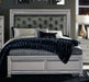 Bevelle Queen Upholstered Panel Bed in Silver 1958-1 image