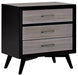 Raku 3 Drawer Nightstand in Gray 1711-4 image