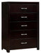 Edina 5 Drawer Chest in Espresso-Hinted Cherry 2145-9 image