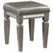 Tamsin Vanity Stool in Silver Grey Metallic 1616-14 image