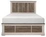 Arcadia King Panel Bed in White & Weathered Gray 1677K-1EK* image