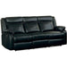 Jude Double Glider Recliner Sofa in Black 8201BLK-3 image