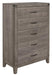 Woodrow 5 Drawer Chest in Gray 2042-9 image