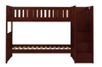 Rowe Bunk Bed w/ Reversible Step Storage in Dark Cherry B2013SBDC-1* image