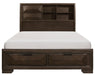 Chesky King Bookcase Bed with Footboard Storage in Warm Espresso 1753K-1EK* image