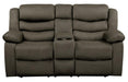 Discus Double Reclining Loveseat in Brown 9526BR-2 image