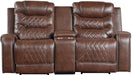 Putnam Power Double Reclining Loveseat in Brown 9405BR-2PW image