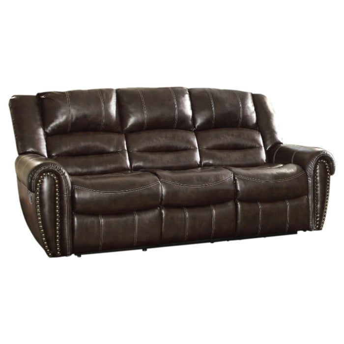 Center Hill Double Reclining Sofa in Dark Brown 9668BRW-3 - Home Discount Furniture - NJ-linden