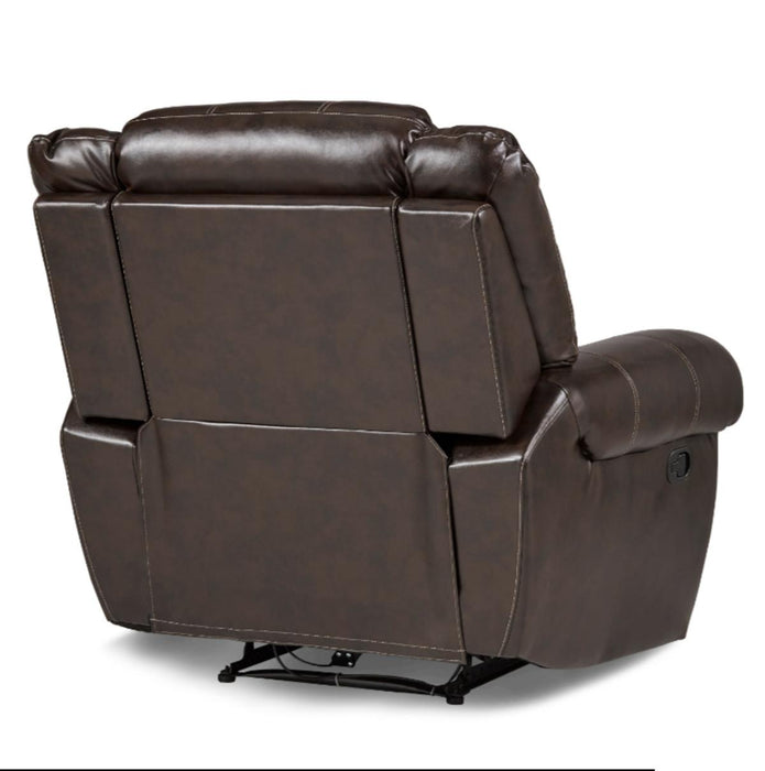 Center Hill Glider Reclining Chair in Dark Brown 9668BRW-1 - Home Discount Furniture - NJ-linden