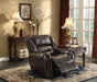 Center Hill Glider Reclining Chair in Dark Brown 9668BRW-1 - Home Discount Furniture - NJ-linden