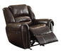 Center Hill Glider Reclining Chair in Dark Brown 9668BRW-1 - Home Discount Furniture - NJ-linden